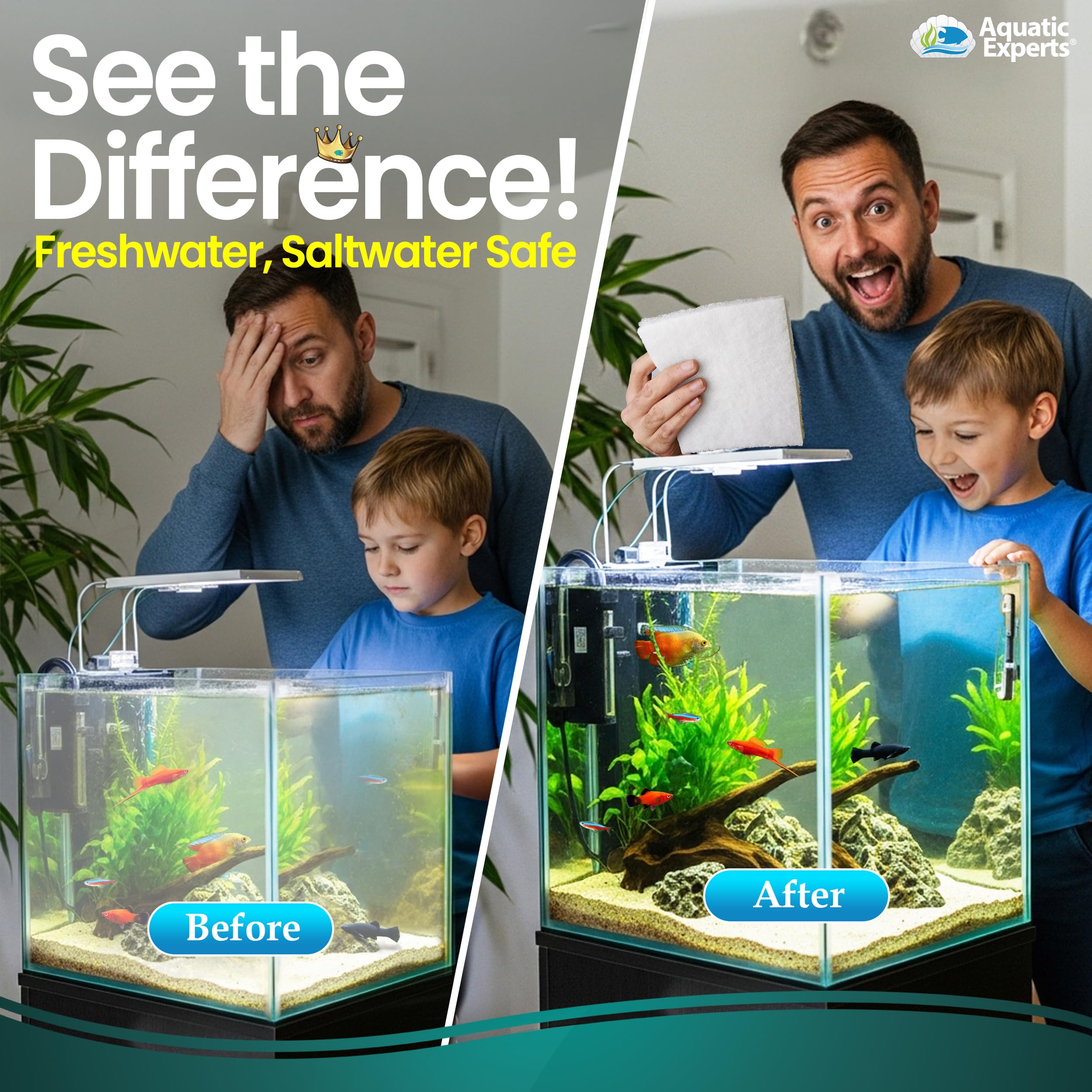 Aquatic Experts Fieltro de filtro corte-a-medida para adaptarse a filtros