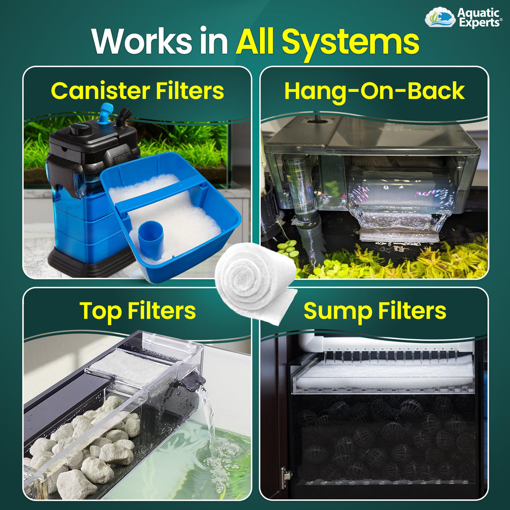 Aquatic Experts Fieltro de filtro sin tintes en su fabricación, uso seguro