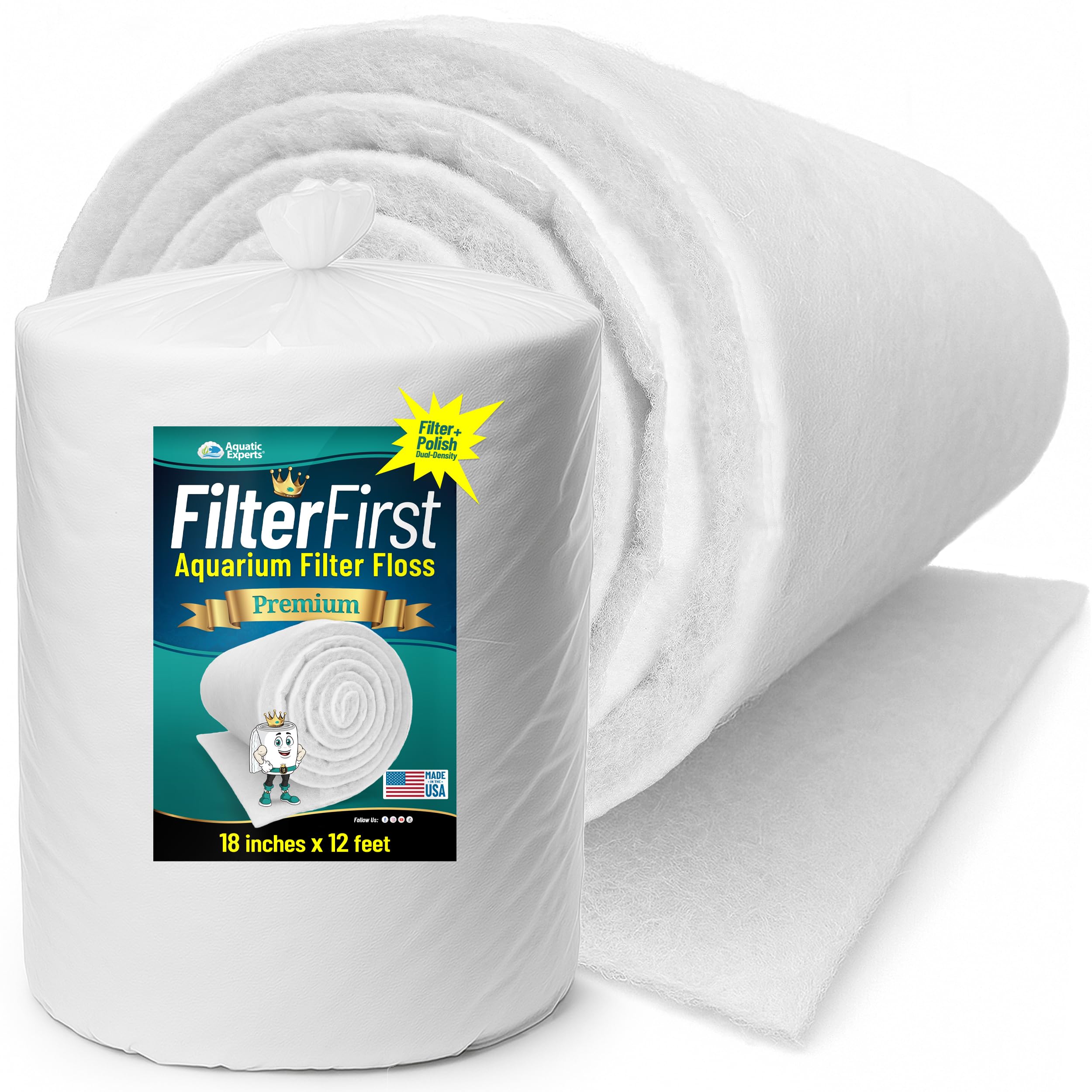 Aquatic Experts filtro dual de capas superior: atrapa partículas grandes para agua más clara.