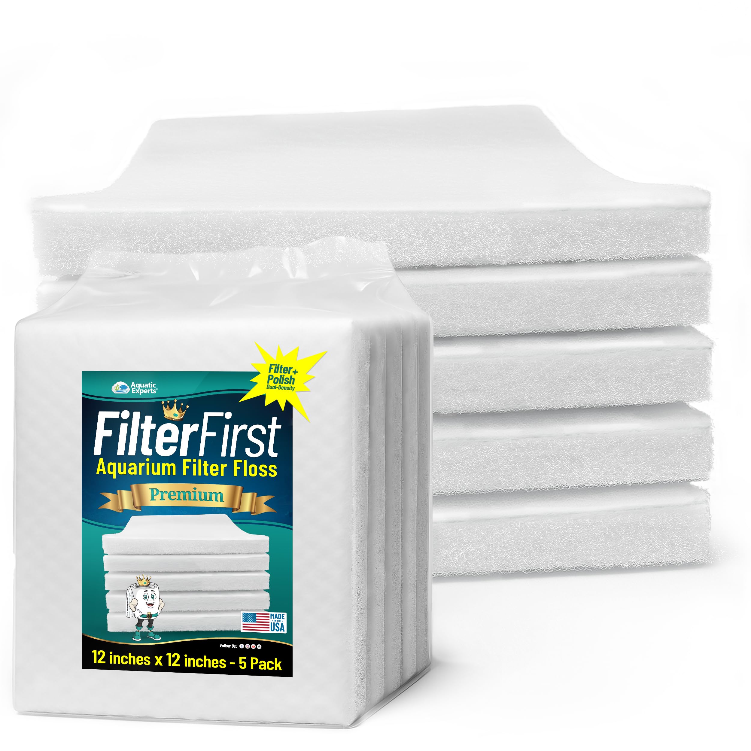 Filtro esponja Aquatic Experts, vista lateral del pad con dos capas.
