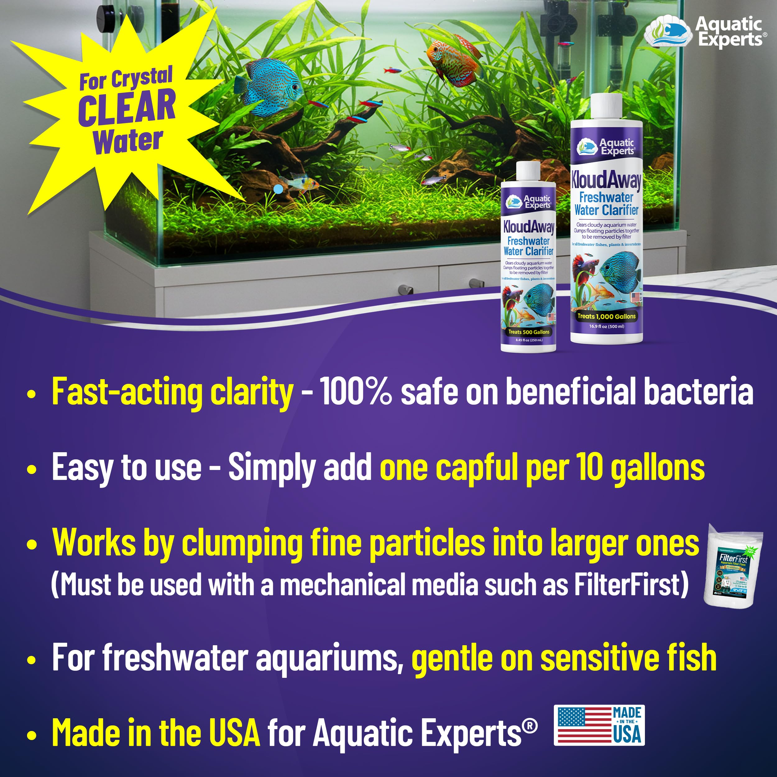 KloudAway de Aquatic Experts, claridad rapida para acuario.