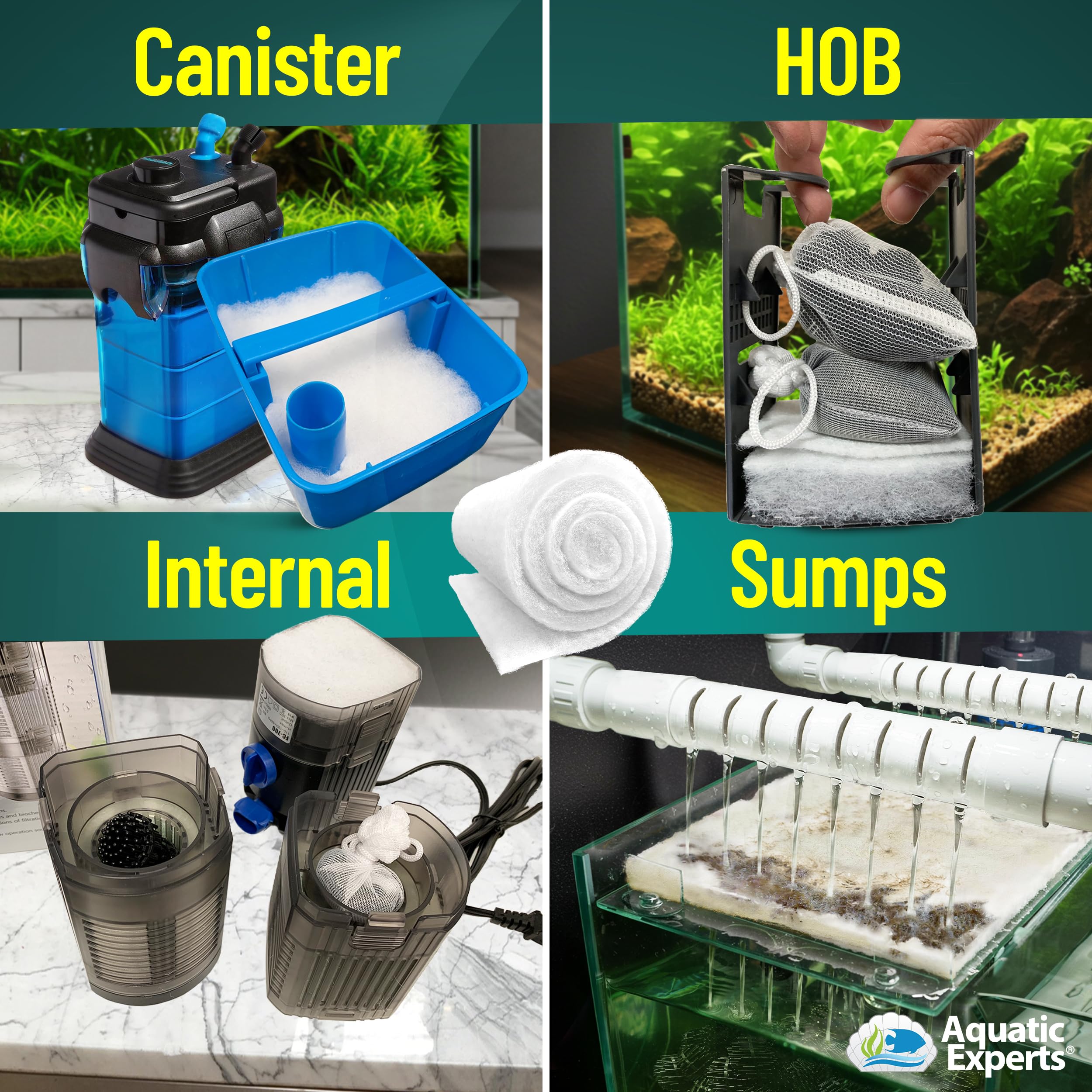 Aquatic Experts Seguro para peces; materiales adecuados para el acuario.