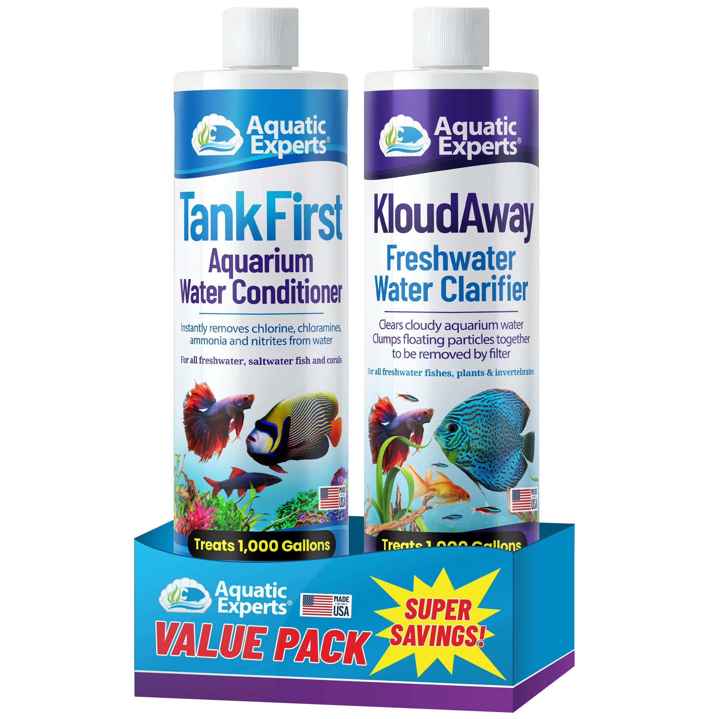 TankFirst de Aquatic Experts: botella del acondicionador para acuarios, garantiza agua segura.