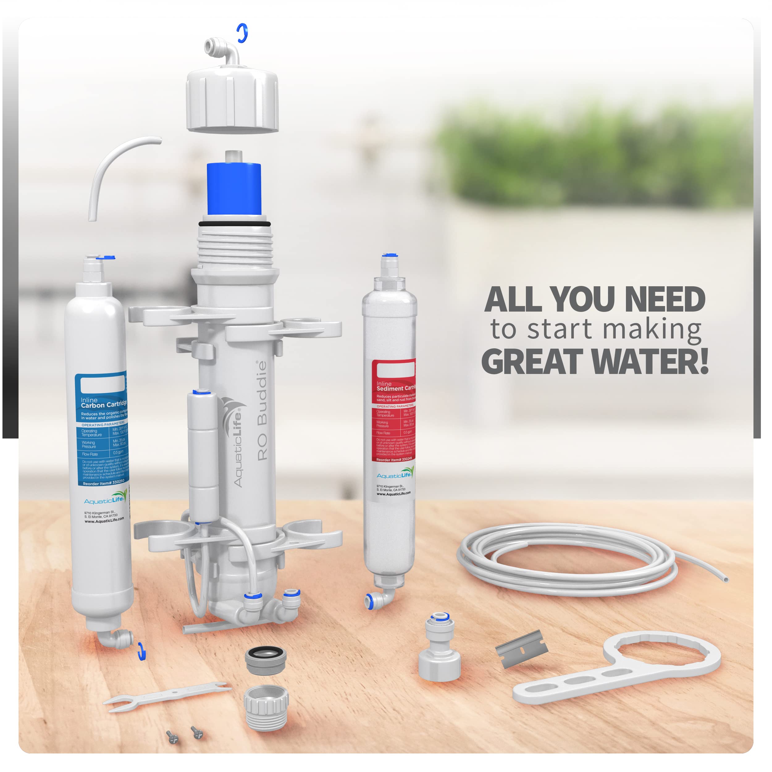 Aquatic Life RO Buddie: filtro de sedimentos mejora la claridad del agua.