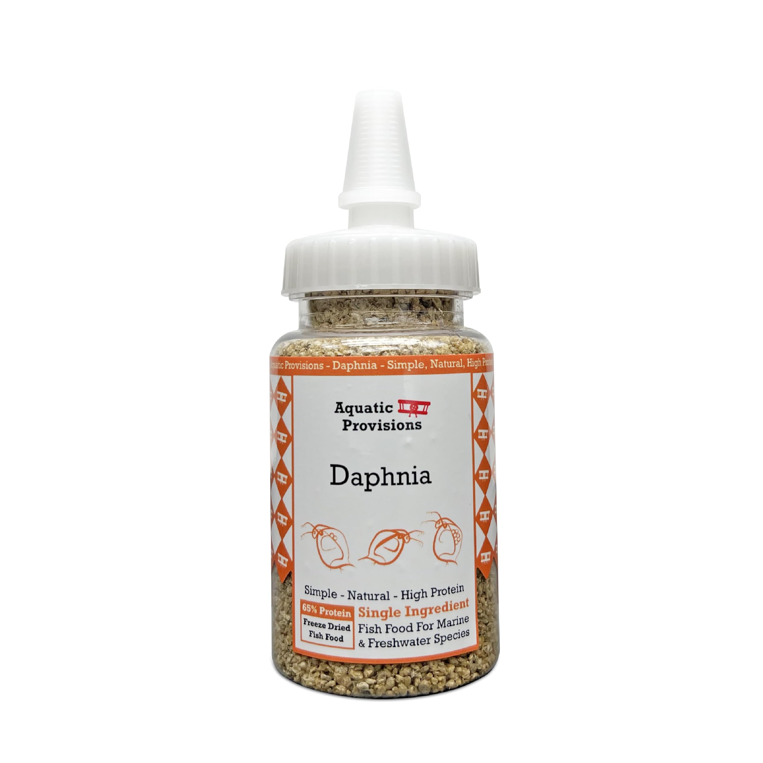 Aquatic Provisions Daphnia seco en botella, alimento listo para peces.