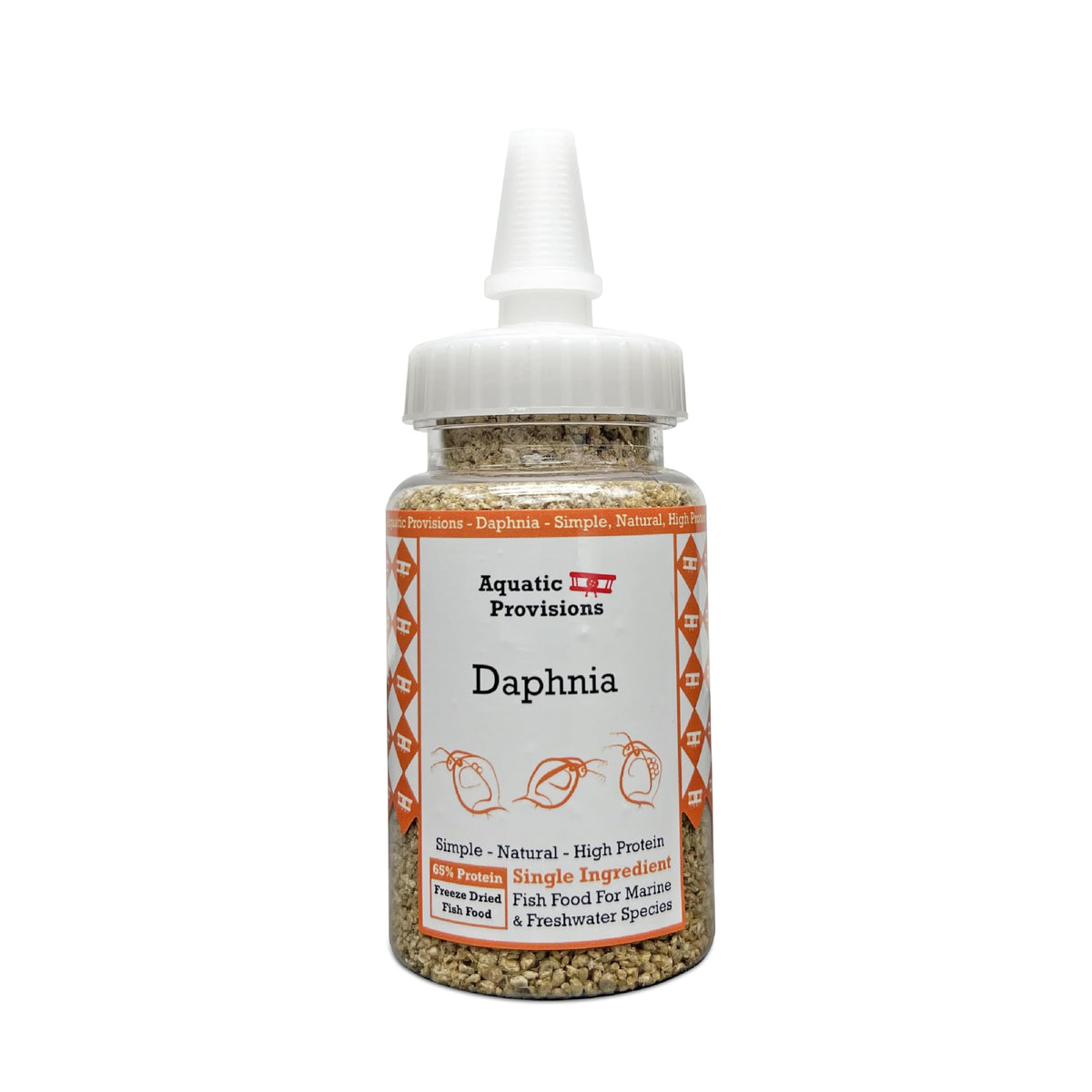 Aquatic Provisions Daphnia seco en botella, alimento listo para peces.