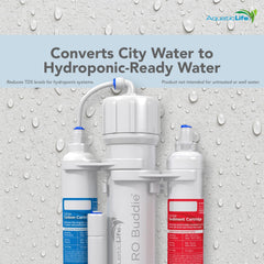 Aquatic Life RO Buddie, membrana de filtración reduce sólidos disueltos para agua clara.