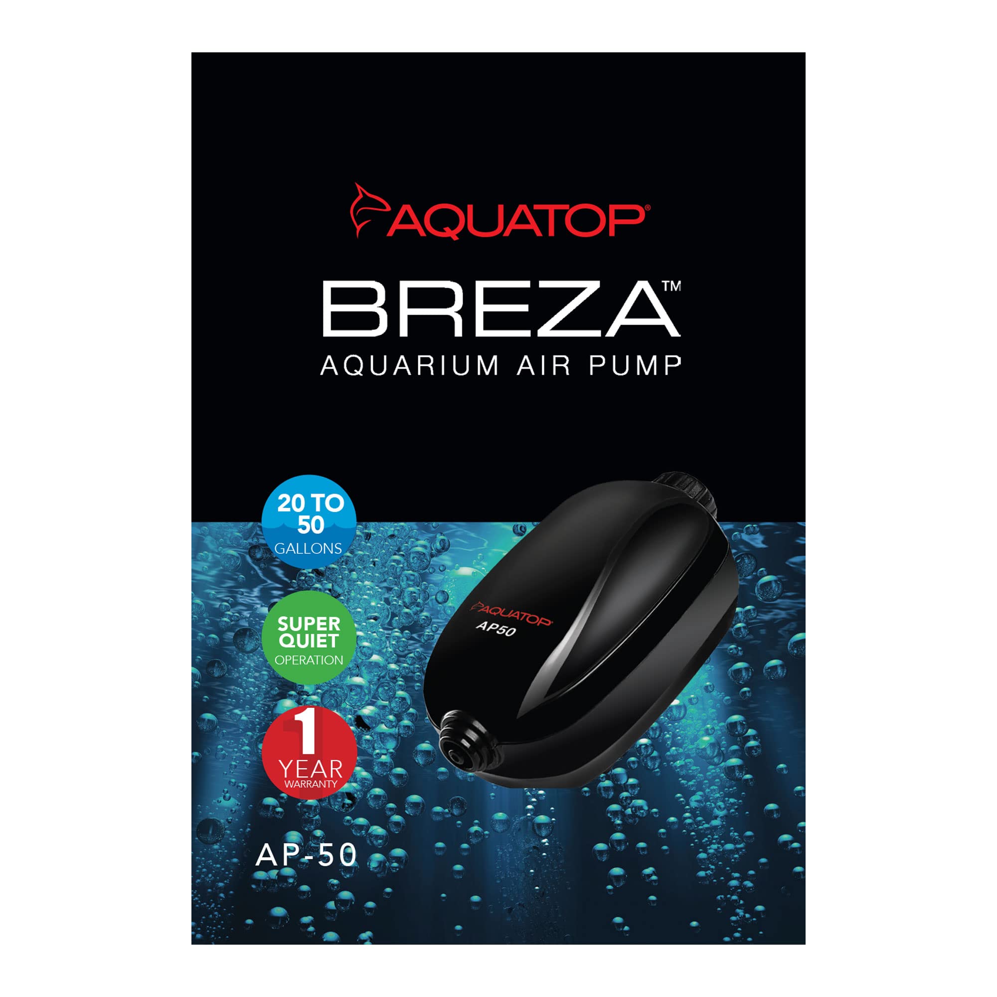 AP-50 con burbujeo suave para oxigenación constante.