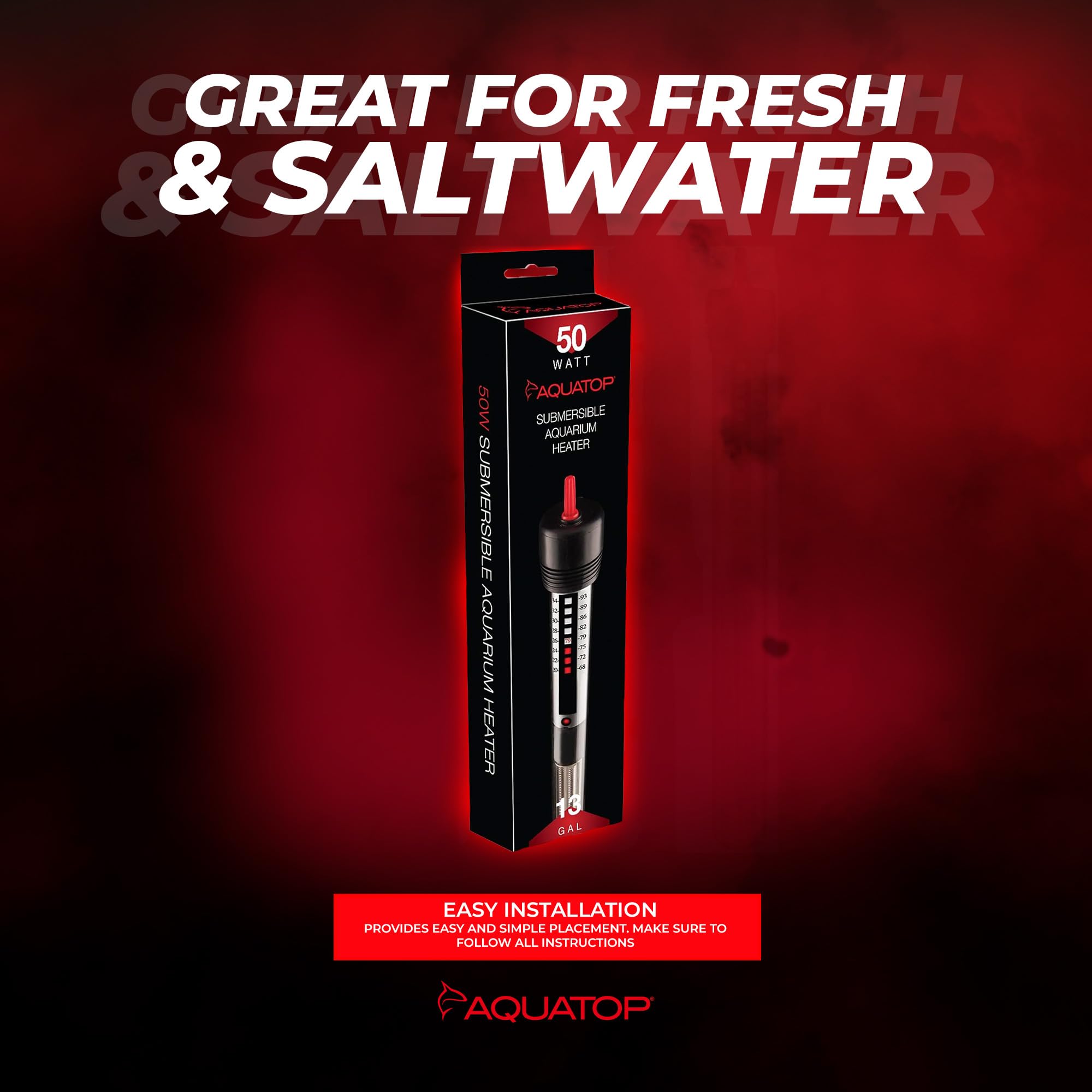Calentador Aquatop resistente y confiable para acuarios pequeños