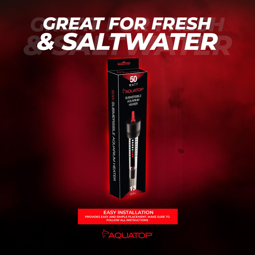 Calentador Aquatop resistente y confiable para acuarios pequeños