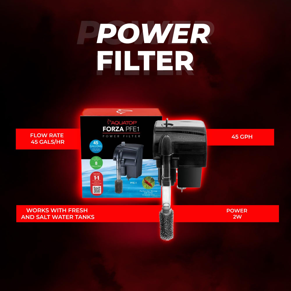 Diseño duradero del Aquatop Forza 45 GPH para uso confiable.