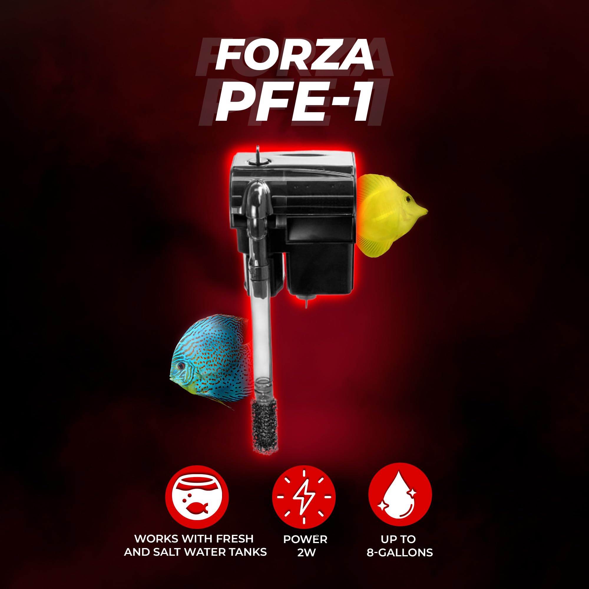 Rendimiento silencioso del Aquatop Forza para acuarios de 5-15 galones.