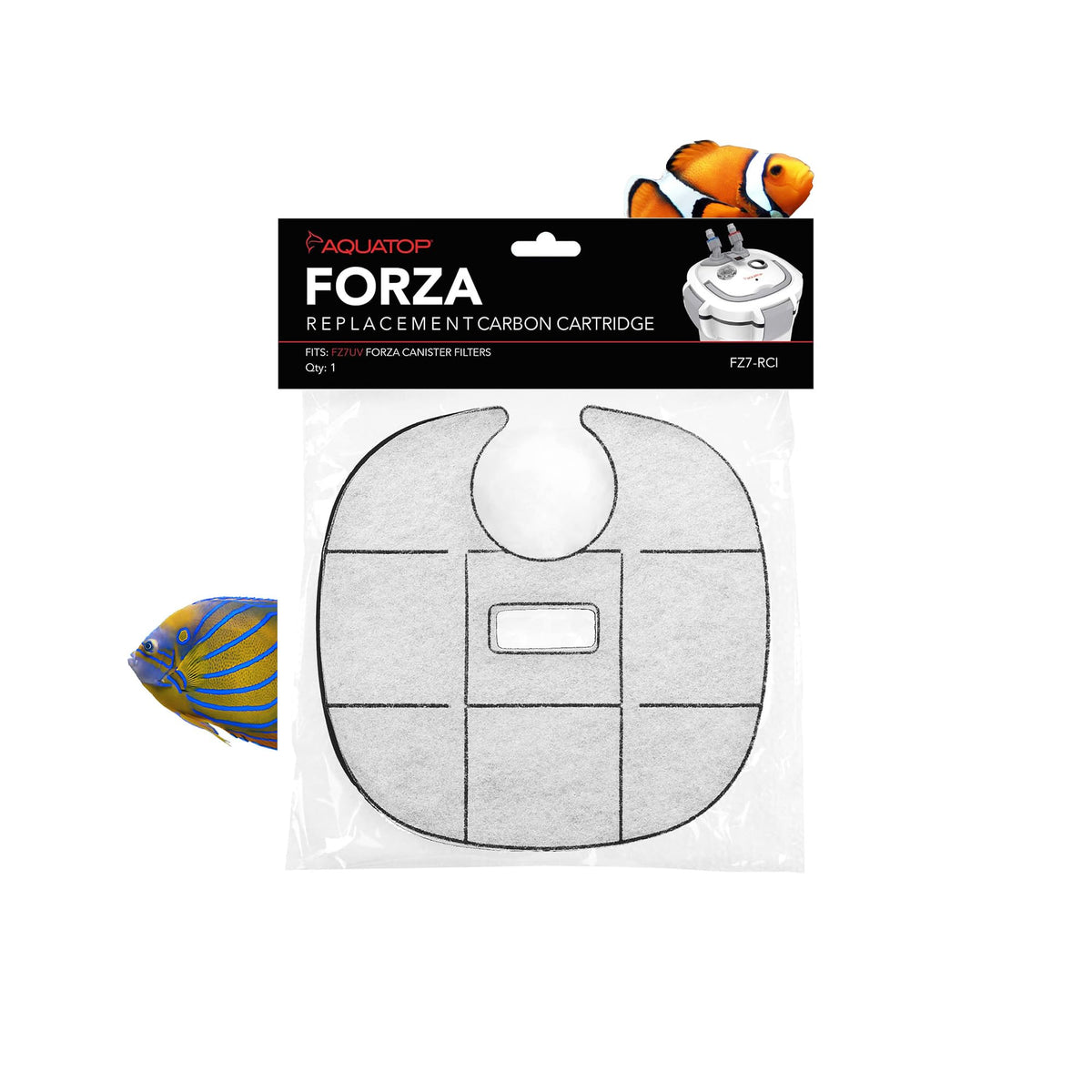 Aquatop cartucho de carbono en reemplazo para Forza FZ7, filtración eficiente.