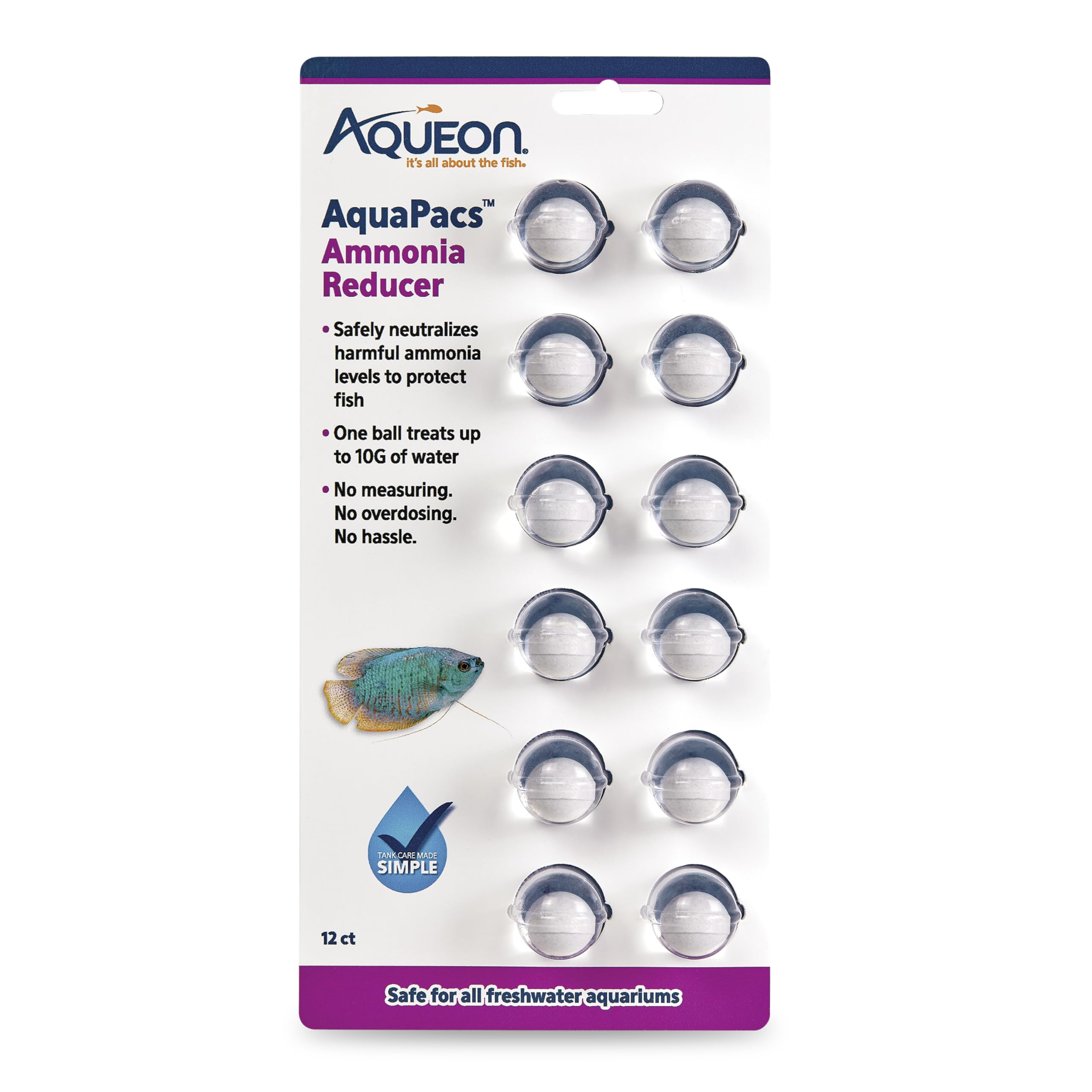 Aqueon AquaPacs bola de amoníaco para acuarios de 10 galones