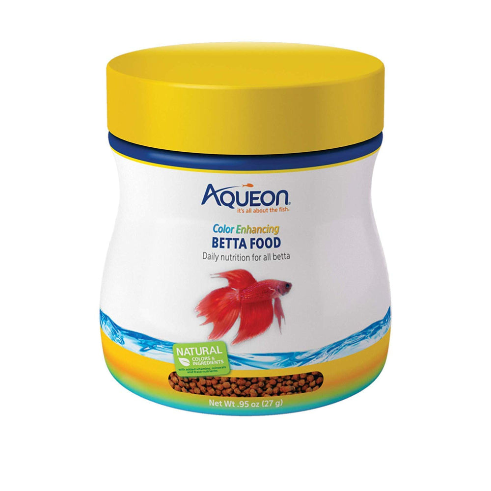 Aqueon pellets para betta, realce de color al alimentar