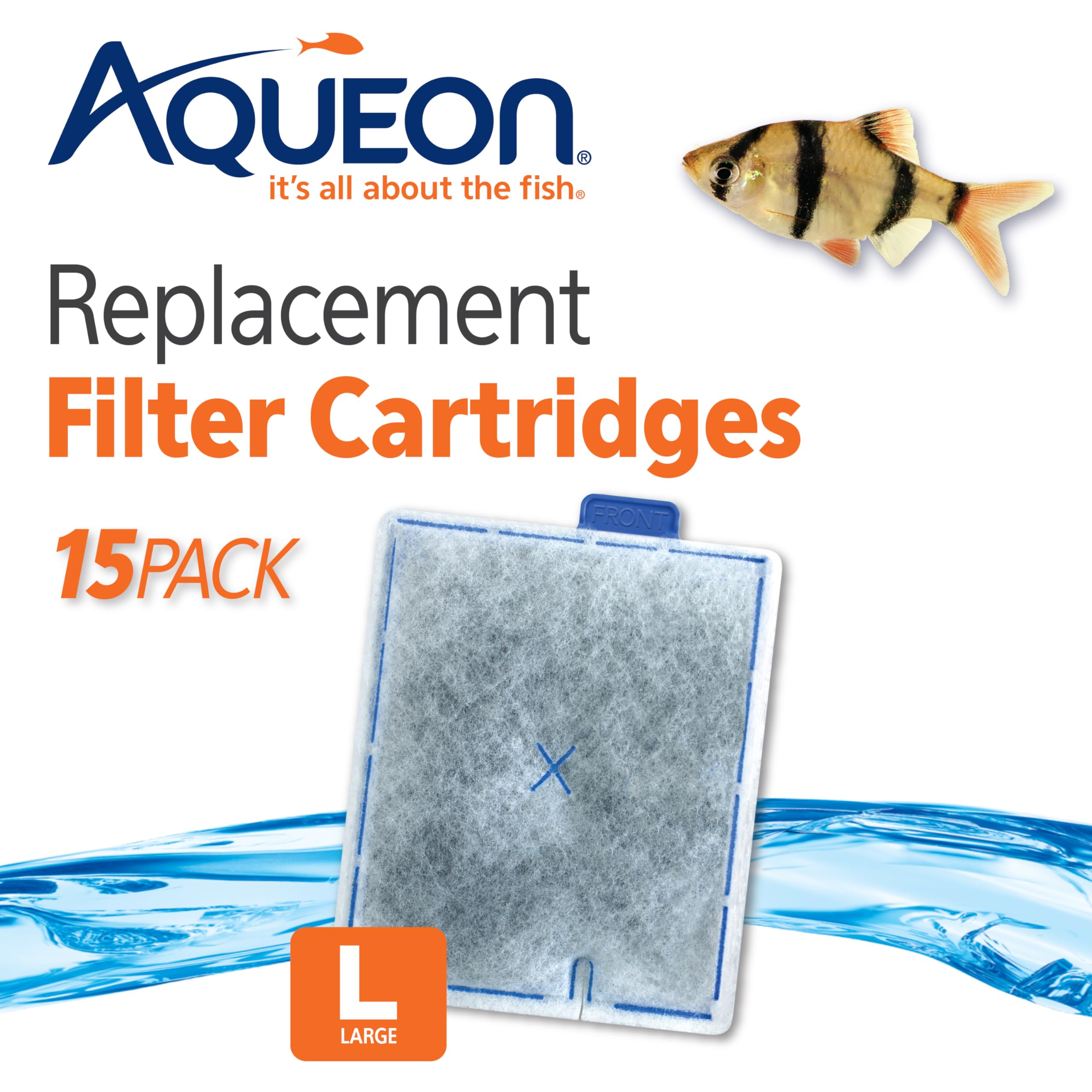 Aqueon cartucho filtro doble cara con carbón activado para mayor filtración.