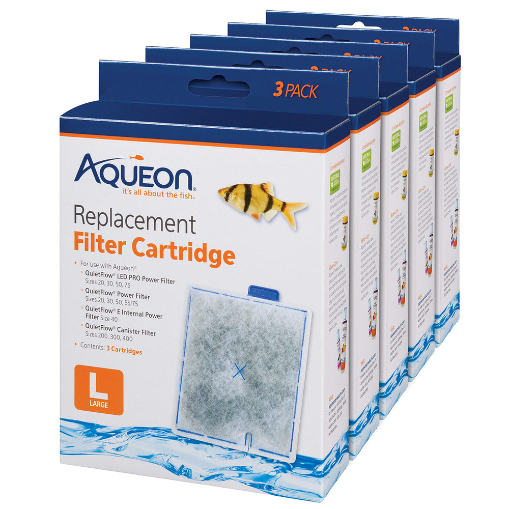 Aqueon cartucho-repuesto 15-pack para filtros compatibles, mejora la claridad.