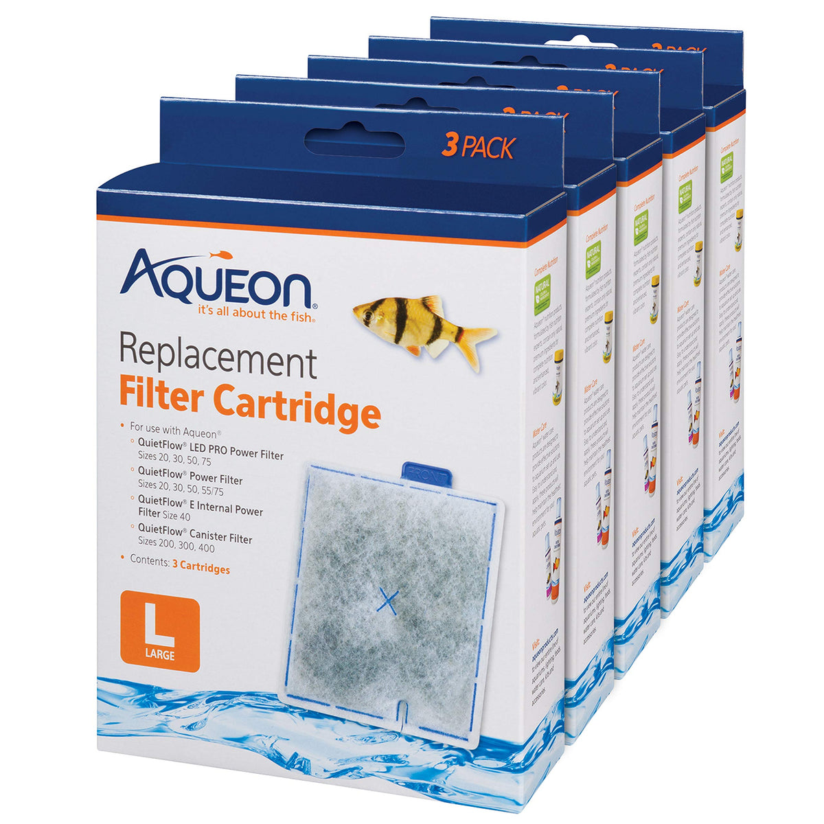 Aqueon cartucho-repuesto 15-pack para filtros compatibles, mejora la claridad.