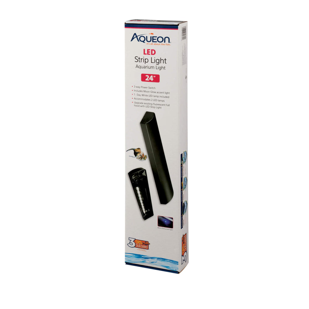 Aqueon: luz de tira LED para acuario 24 pulgadas, iluminación frontal clara.