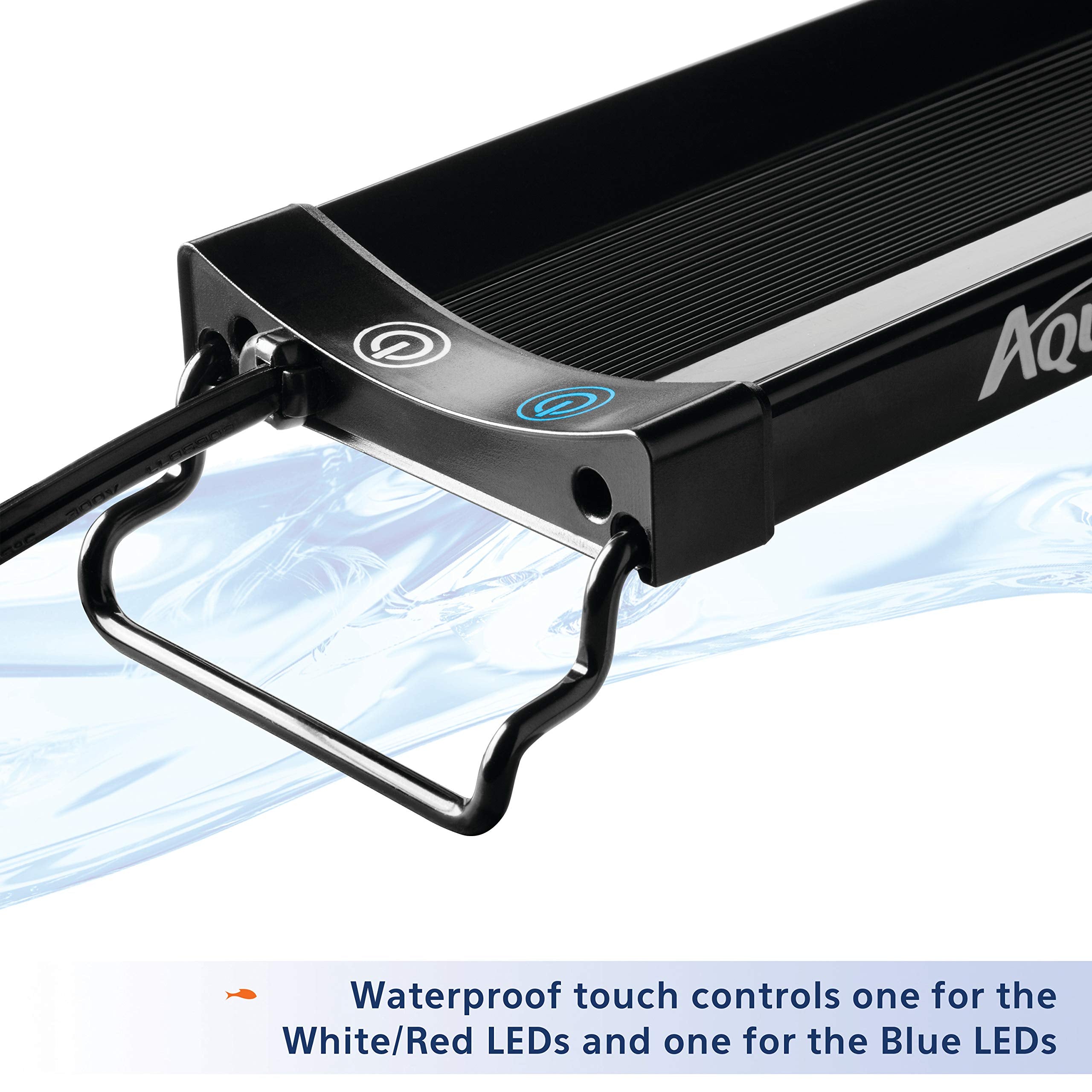 Aqueon OptiBright: apto para agua dulce o salada con plantas de baja a media iluminación.