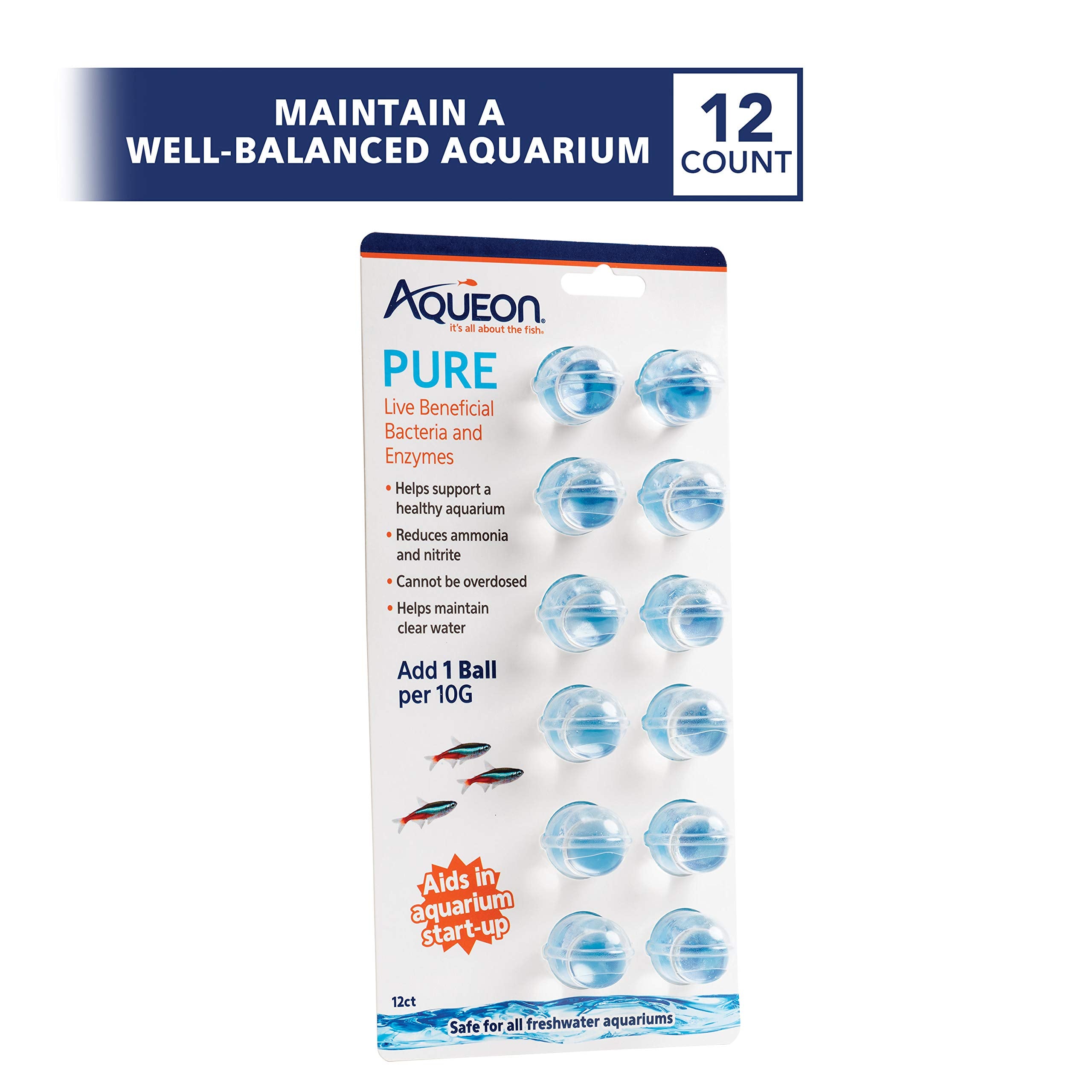 Aqueon Pure: enzimas que descomponen residuos para acuario más limpio.
