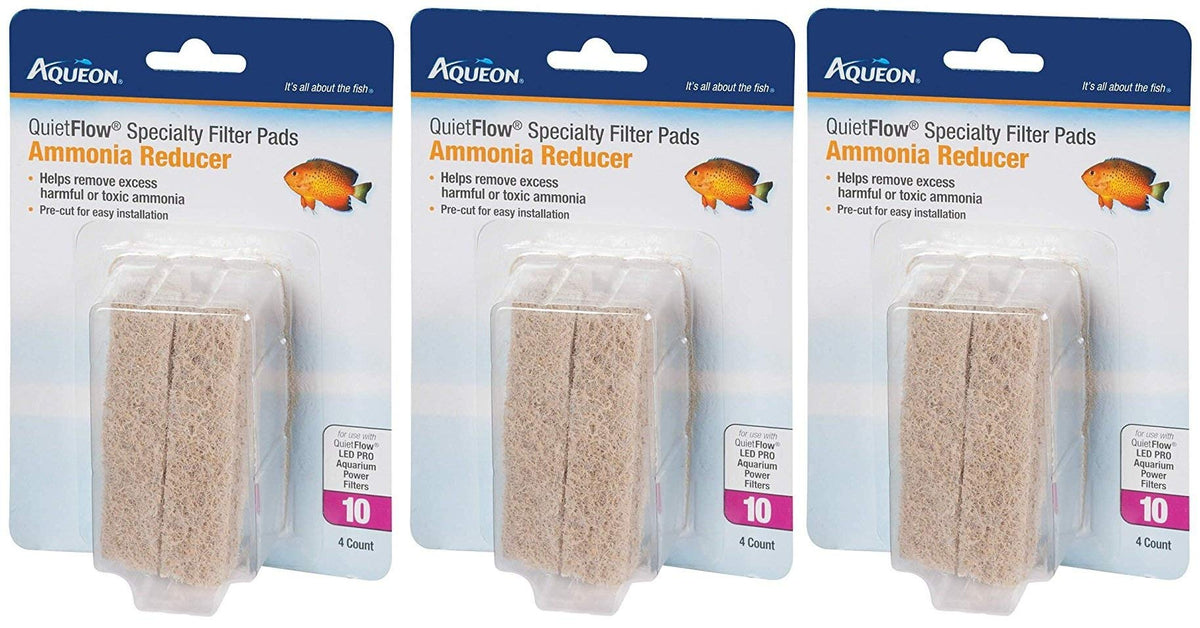 Aqueon Quiet Flow 10: almohadilla filtrante para reducir amoníaco en acuarios.