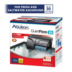 Aqueon QuietFlow 20 LED PRO flujo alto para mayor oxigenación