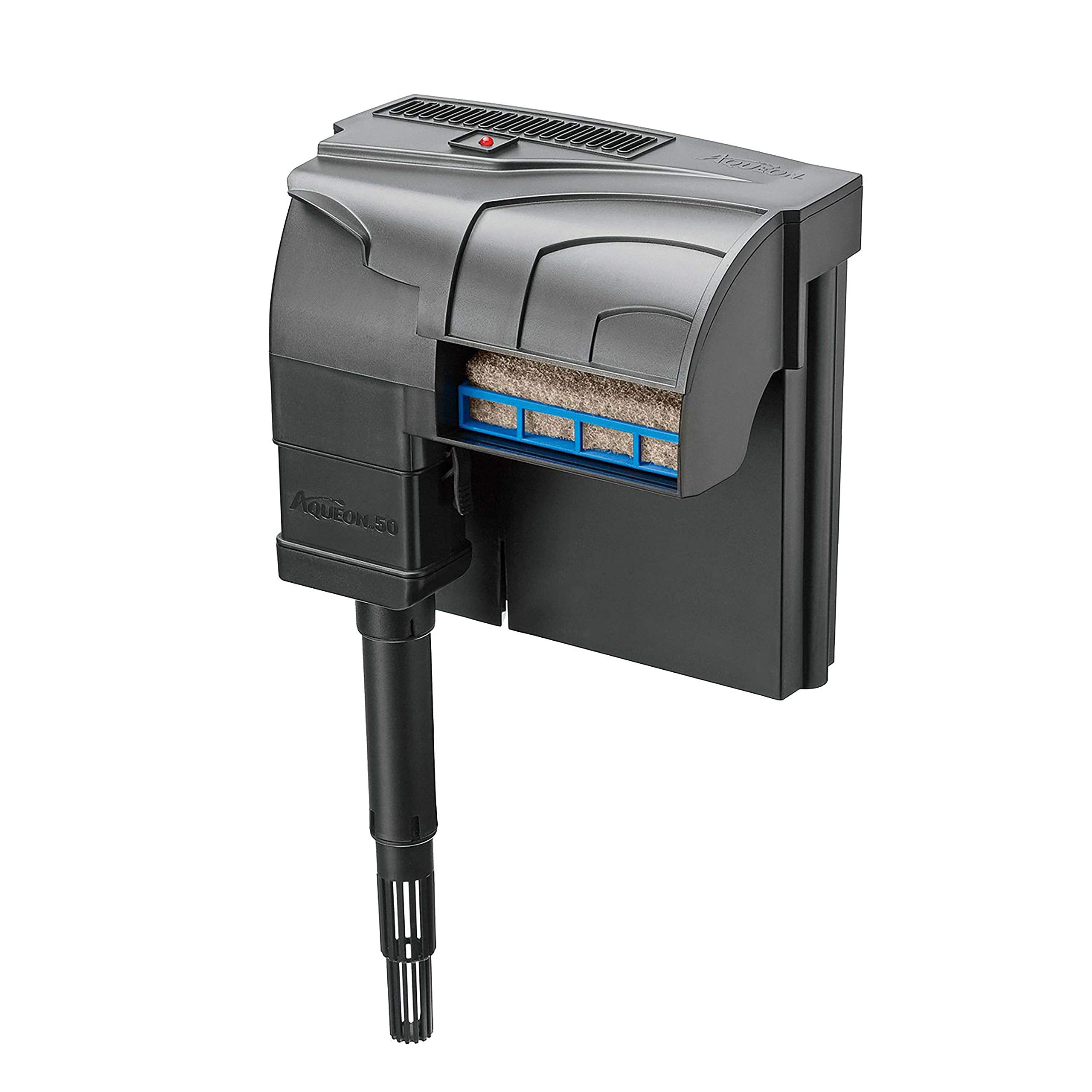 Aqueon QuietFlow 50 LED PRO: cartucho de filtro facilita cambios y mantenimiento