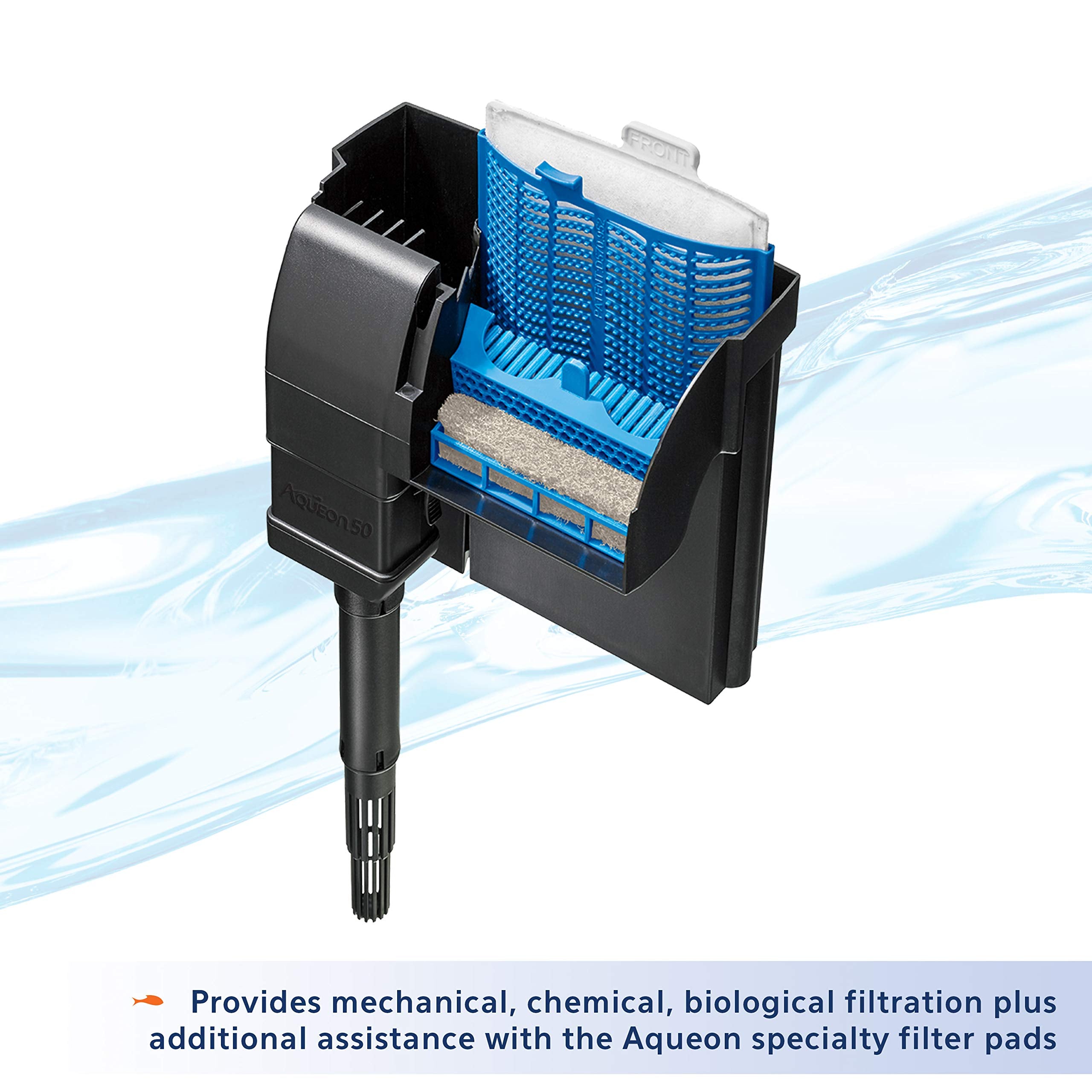 Aqueon QuietFlow 50 LED PRO: difusor añade oxígeno y reduce salpicaduras