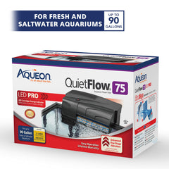 Aqueon QuietFlow 75 rejilla biológica amplia impulsa bacterias beneficiosas para agua estable