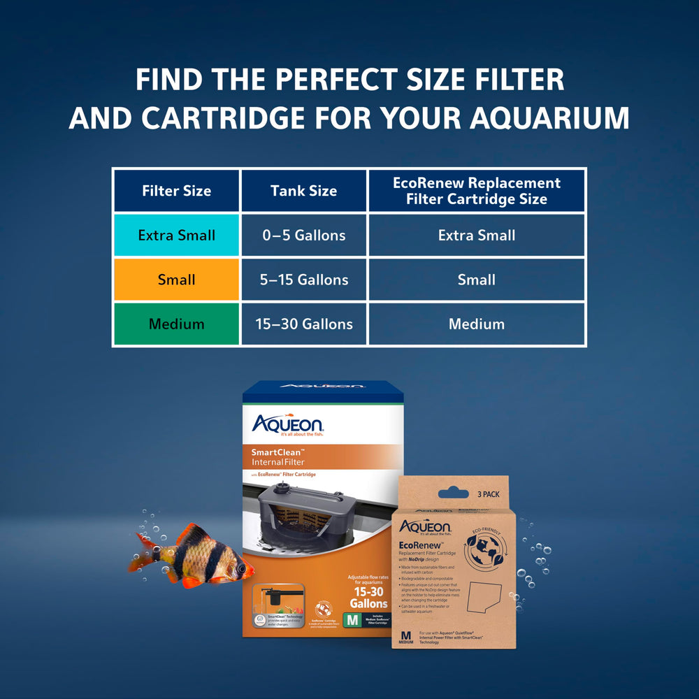 Aqueon QuietFlow ajuste de caudal para distintos tamaños de acuario