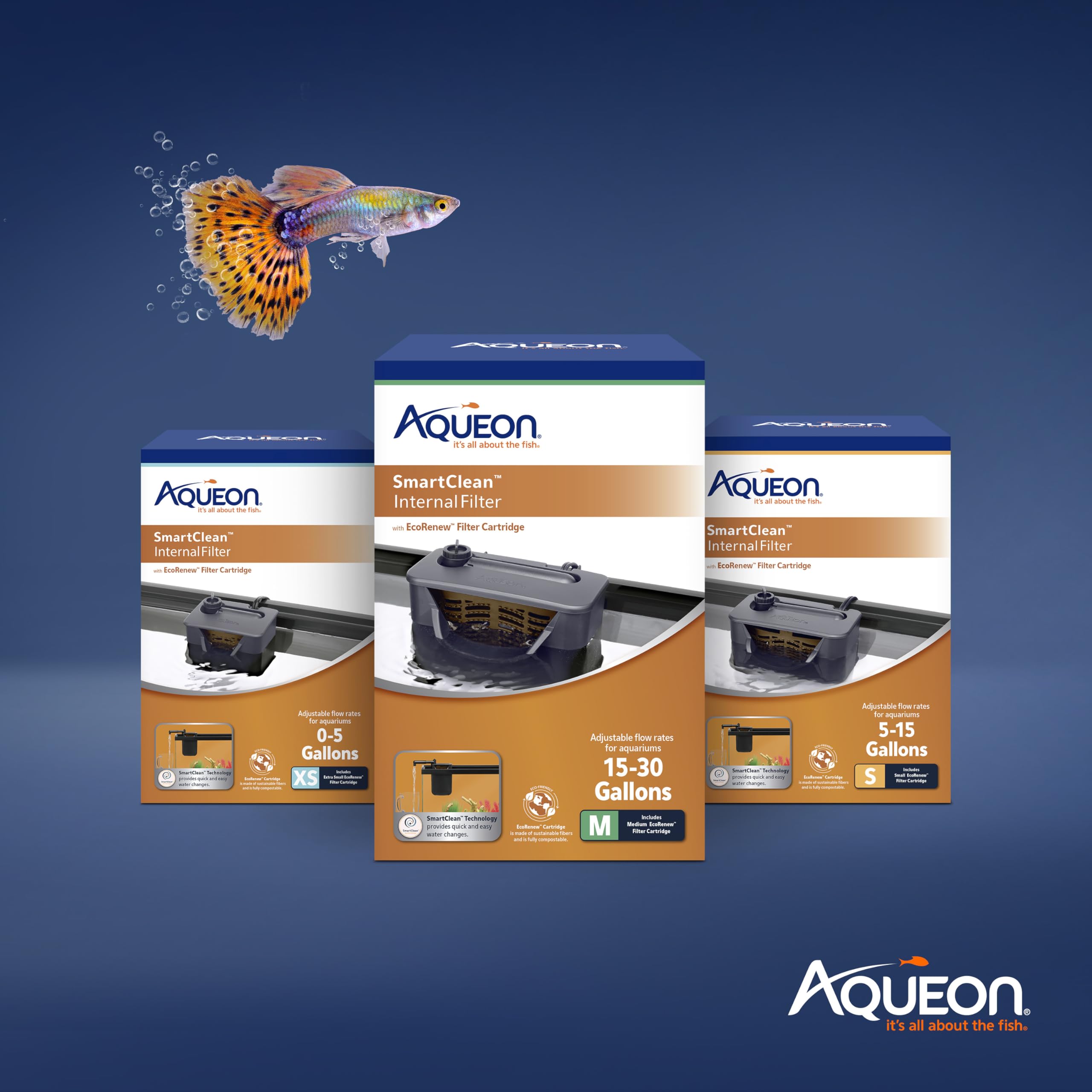 Aqueon QuietFlow clip y ventosas facilitan instalación en acuarios con marco o sin marco