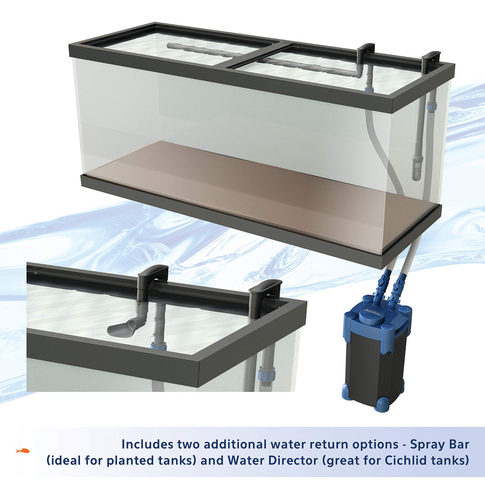 Conexiones y mangueras del filtro Aqueon QuietFlow para instalación rápida