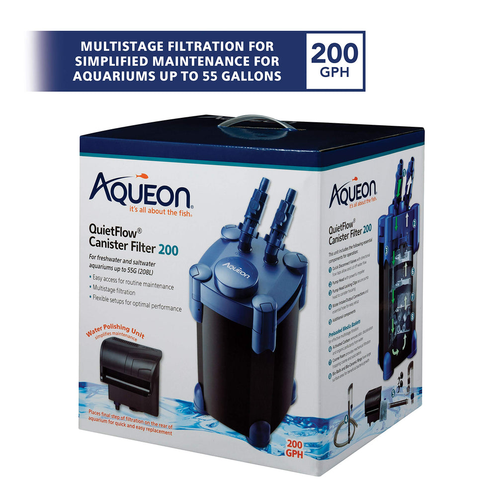 Filtración en tres etapas del Aqueon QuietFlow: mecánica, química y biológica