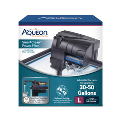Aqueon SmartClean filtro silencioso para acuario, operación tranquila.