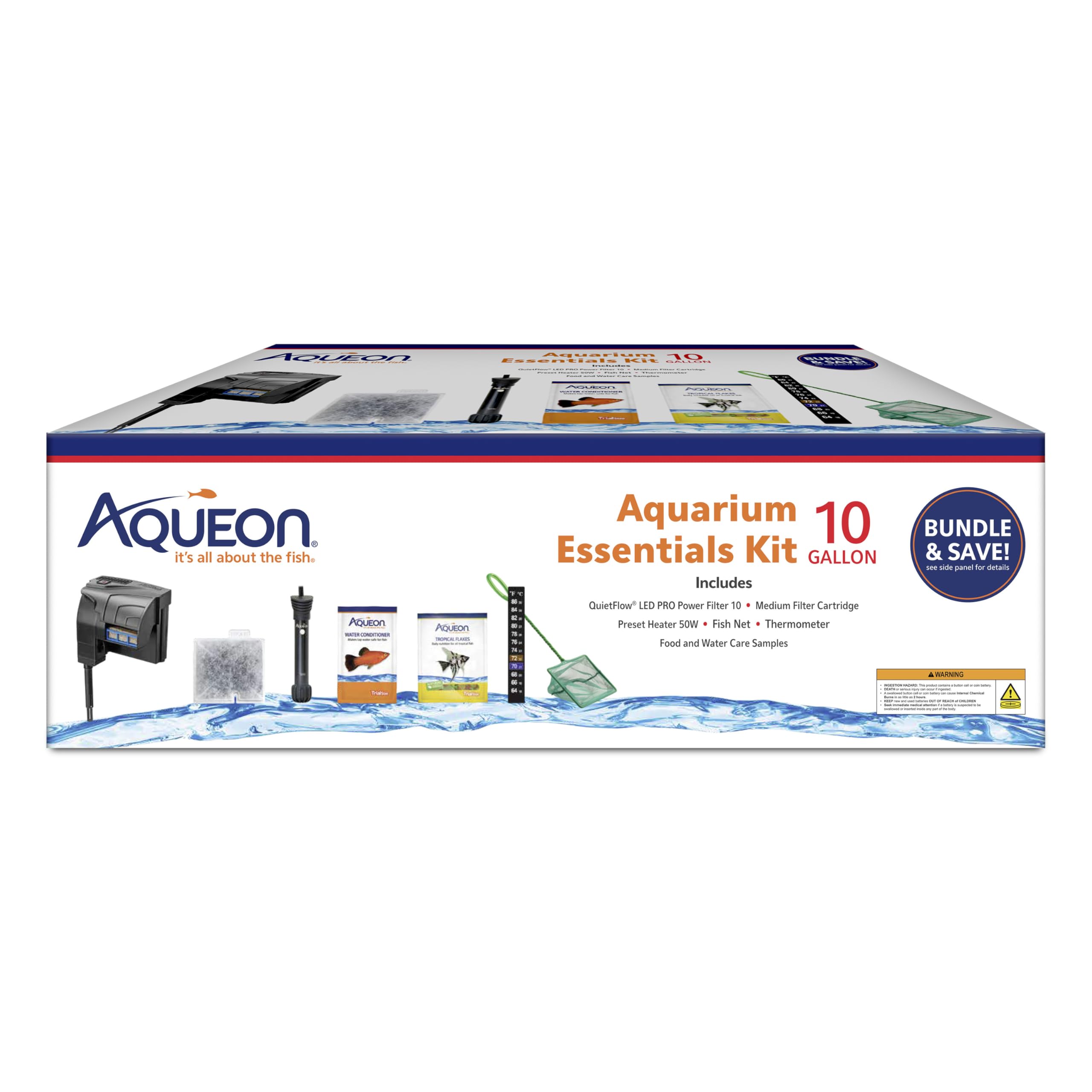 Aqueon Starter Kit 10 galones con filtro QuietFlow LED Pro para agua clara.