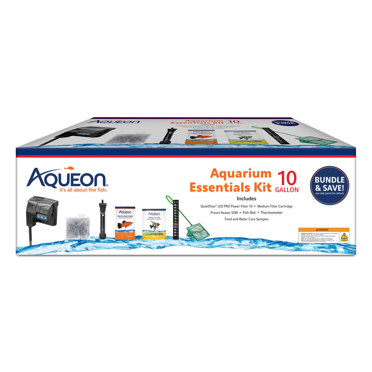 Aqueon Starter Kit 10 galones con filtro QuietFlow LED Pro para agua clara.