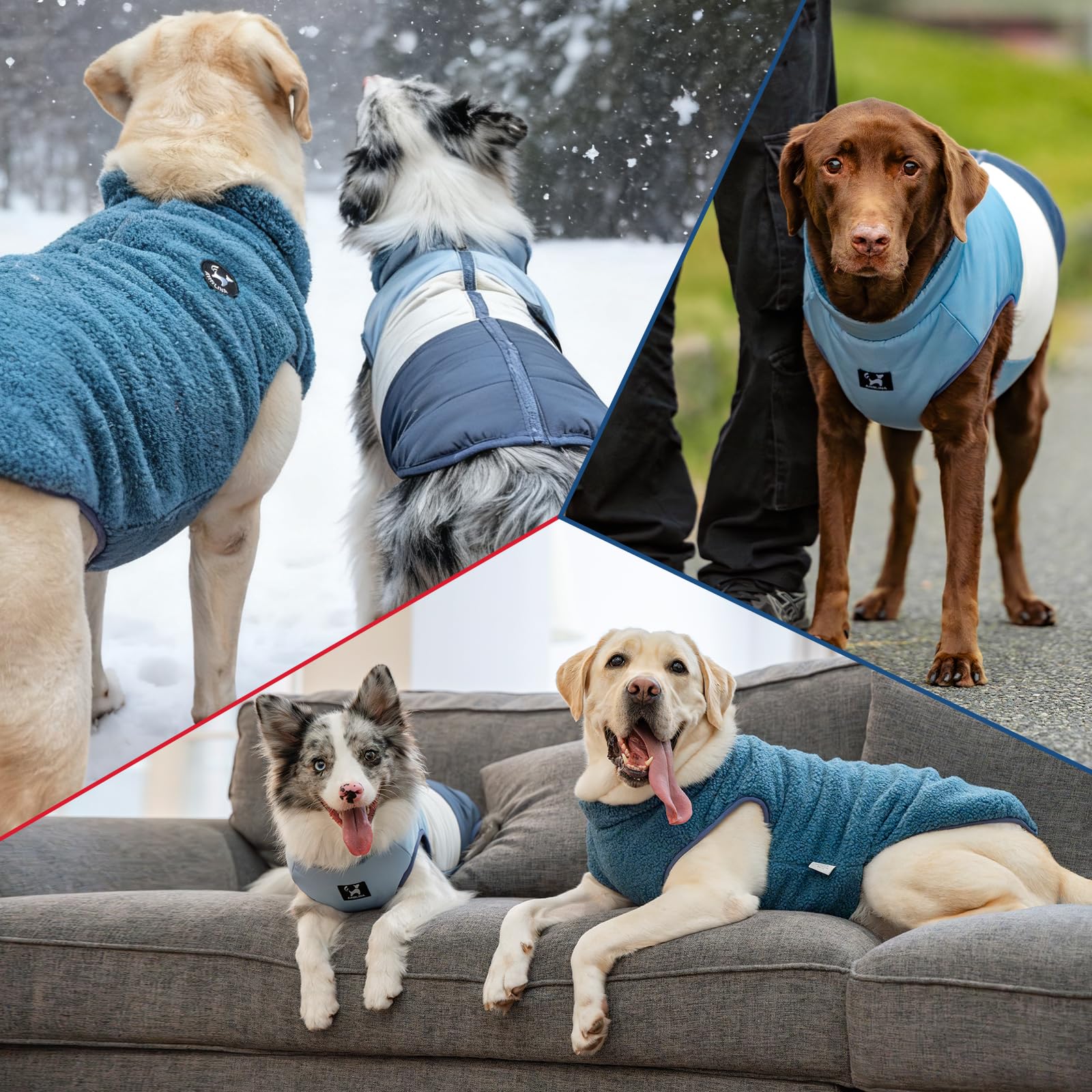 Arblina abrigo con talla ajustable, ajuste cómodo para perros activos.