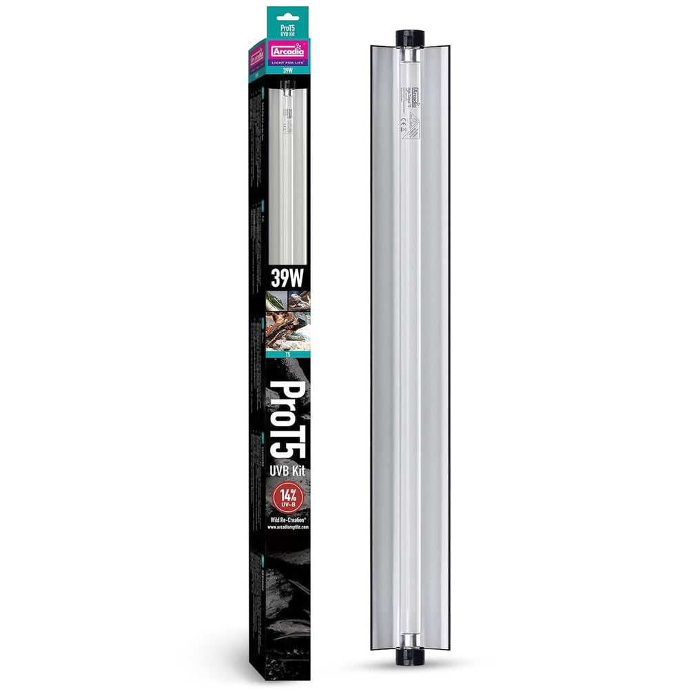 Arcadia T5 UVB kit 34 pulgadas, iluminación completa para reptiles