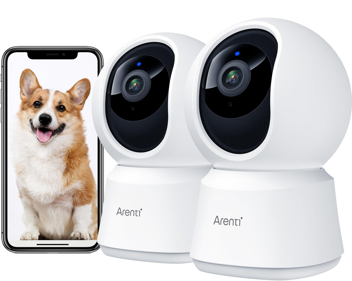 ARENTI cámara interior 4MP: vista en directo clara para vigilar mascotas y bebés.