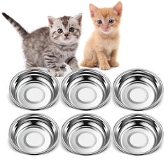 Arespark cuenco gato acero inoxidable 14 cm, vista frontal, fácil de limpiar y duradero para interiores.