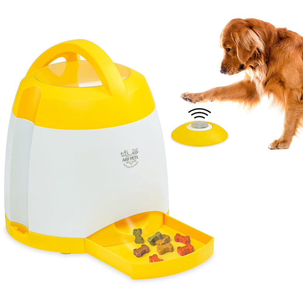 Arf Pets dispensador premió-juego; mejora memoria y estimula ejercicio con recompensa.