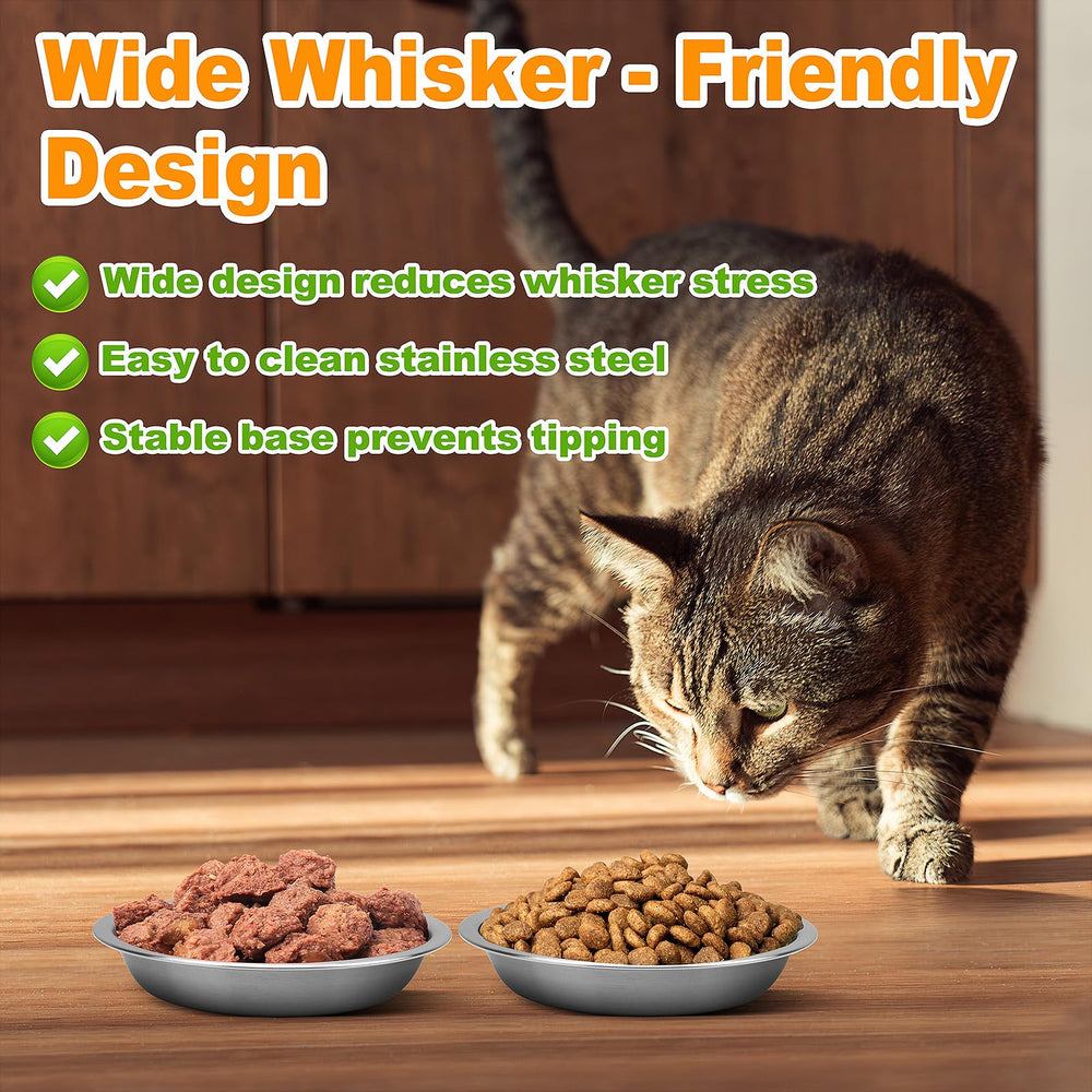 ARGCONNER diseño sin bigotes para gatos, reduce fatiga durante la comida.