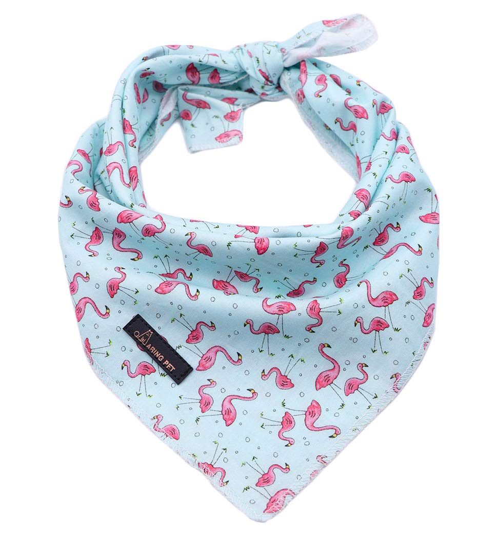 Aring pet bandana azul flamenco, ideal para paseos diarios con estilo.