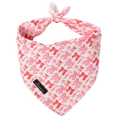 ARING PET Bandana para perro con lazo rosa, cómodo para paseos