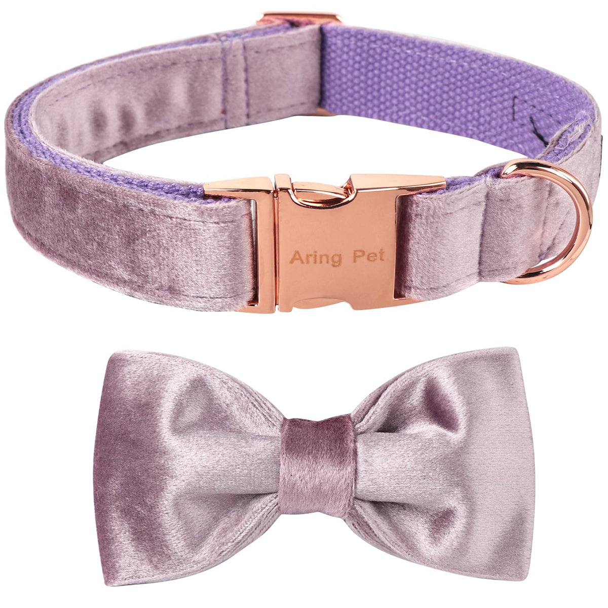 Collar Aring Pet con moño de terciopelo para un look elegante diario.