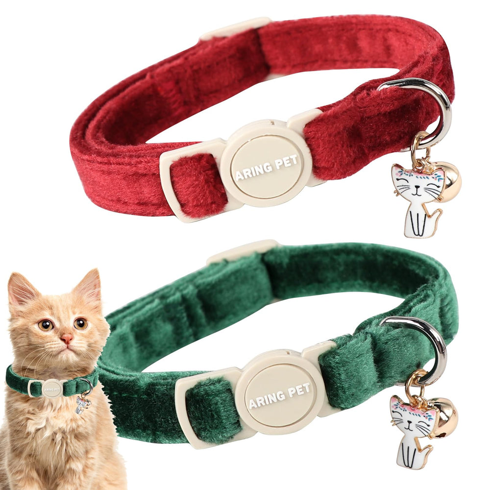 Aring pet collar para gatos con cascabel y cierre de seguridad, facilita la localización.