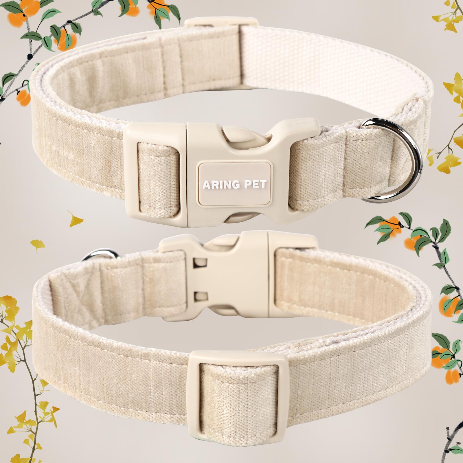 Collar ARING PET con hebilla de rodillo para ajuste fácil.