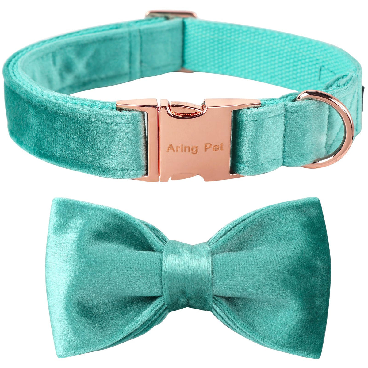 Aring Pet collar con lazo de terciopelo desmontable para salidas con estilo