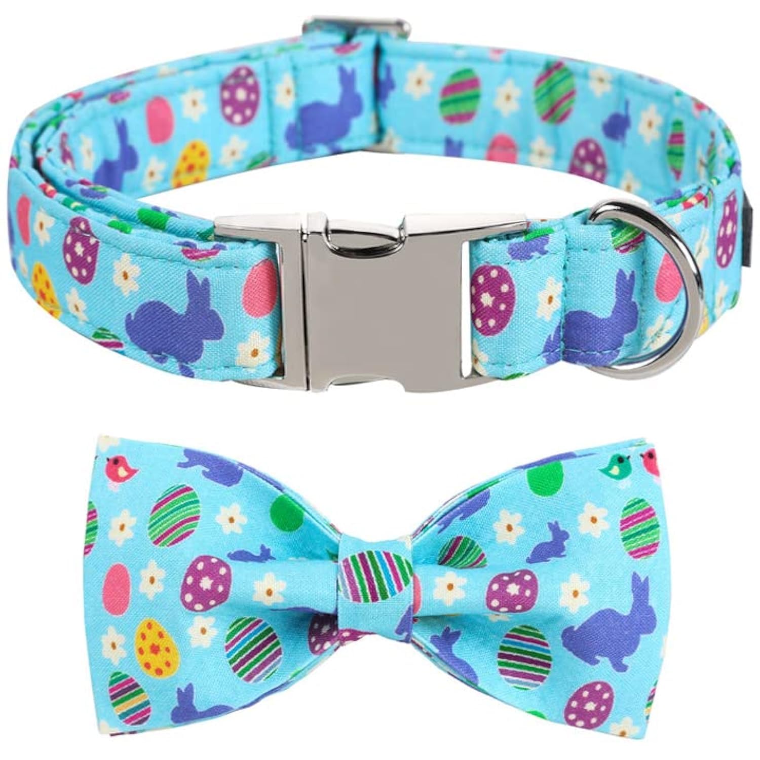 Collar Aring Pet Easter con lazo, ideal para sesiones de fotos divertidas.